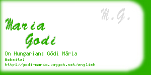 maria godi business card