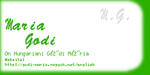 maria godi business card